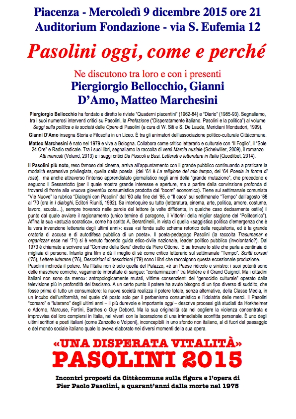 PASOLINI OGGI